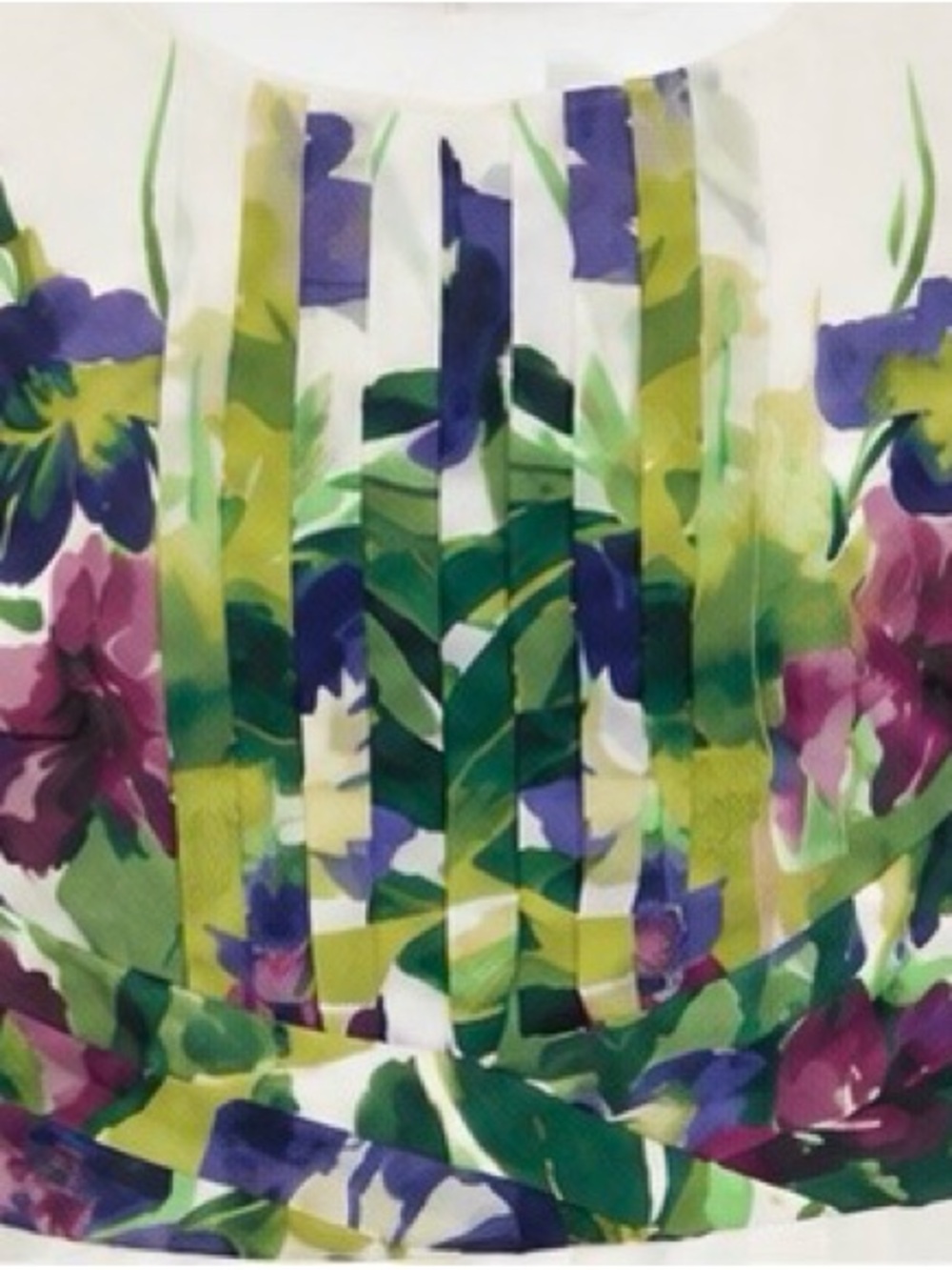 Lauren Ralph Floral Fit & Flare Dress 4P Petite Watercolor Sleeveless - Picture 4 of 13